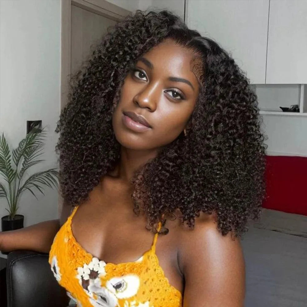 Raw Indian Afro Kinky Curly Human Hair Bundles 4B 4C Natural Virgin Curly Soft Real Human Hair Weave Bundle Hair Extension Weft