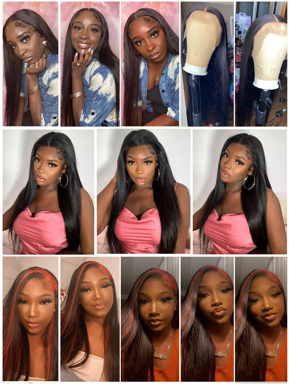 Wear And Go Glueless 13×4 Bone Straight Lace Front Human Hair Wigs Tissage Lace Closure Wigs For Women Perruque Cheveux Humain
