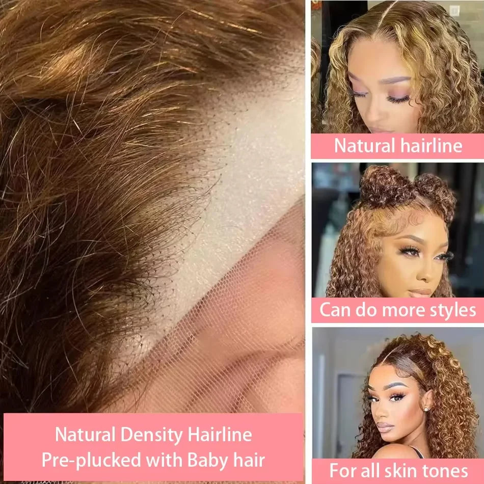 Glueless Lace Wigs Bob Wig Human Hair 100% Deep Wave Short Human Hair Wigs Highlight 5X5 Hd Lace Closure Wig Pre Plucked Pre Cut