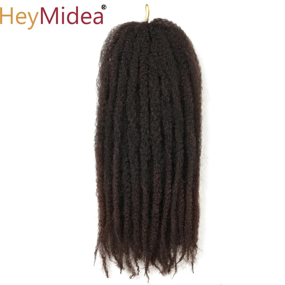 Marley Hair for Twists 18 Inch Long Afro Kinky Marley Braids Hair Kanekalon Synthetic Marley Braiding Hair Extensions Heymidea