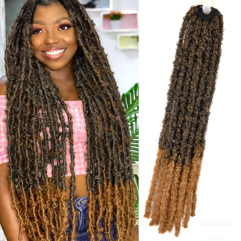 10Strand Butterfly Locs Crochet Hair Extensions 12Inch Faux Locs CrochetBraids Pre Looped Soft Locs Synthetic Curly Braid Strand