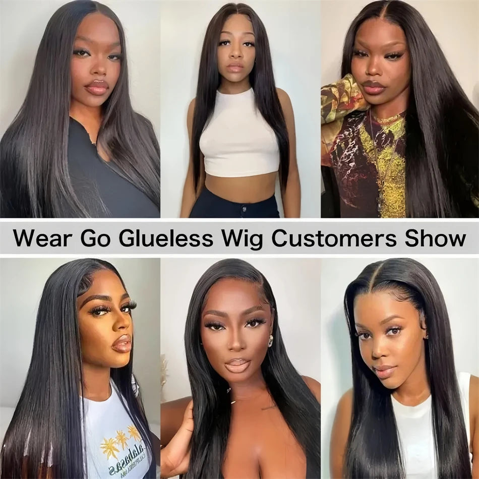 Glueless Wigs Human Hair Ready To Wear Bone Straight Human Hair Wigs 30 Inch Pre Cut 4X4 5X5 Hd Lace Closure Wig Brazilian Hair