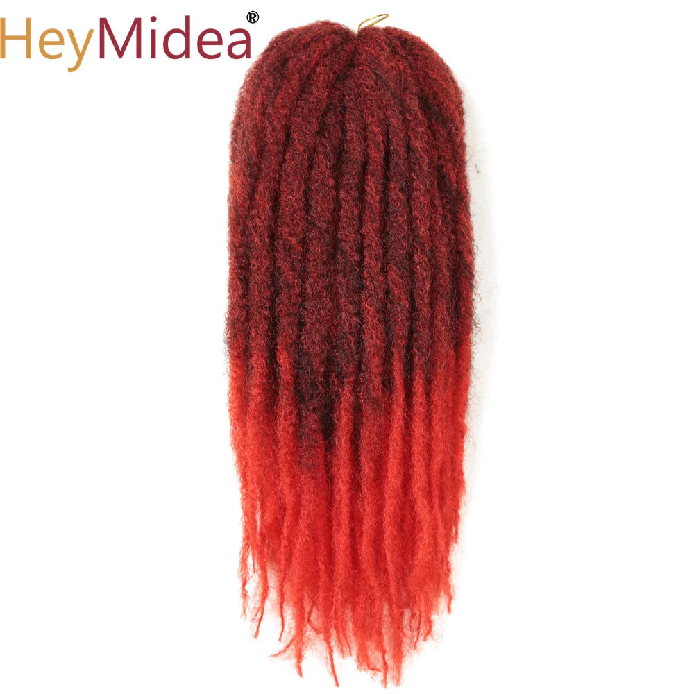 Marley Hair for Twists 18 Inch Long Afro Kinky Marley Braids Hair Kanekalon Synthetic Marley Braiding Hair Extensions Heymidea