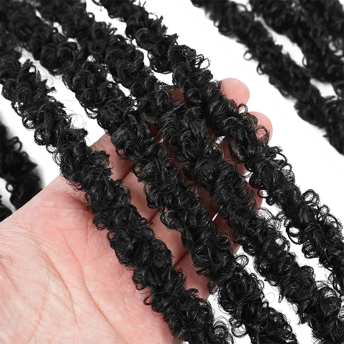 24 36 Inch Pre Looped Butterfly Locs Crochet Hair Extensions Synthetic Distressed Braids For Afro Women Faux Locks Braiding Hair