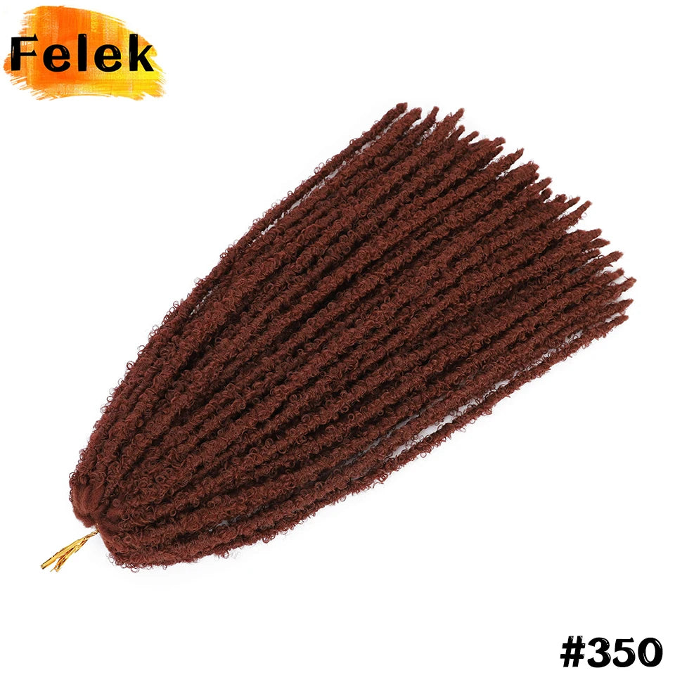 24 36 Inch Pre Looped Butterfly Locs Crochet Hair Extensions Synthetic Distressed Braids For Afro Women Faux Locks Braiding Hair