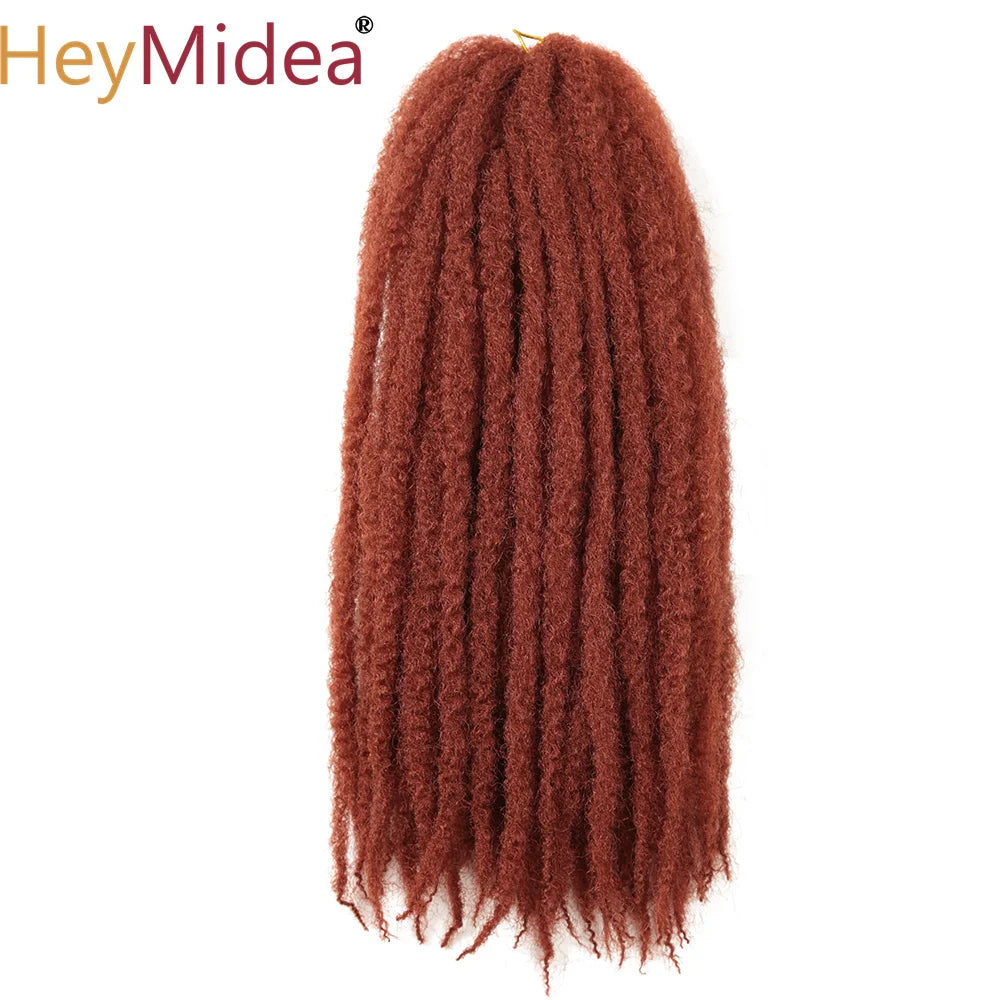 Marley Hair for Twists 18 Inch Long Afro Kinky Marley Braids Hair Kanekalon Synthetic Marley Braiding Hair Extensions Heymidea