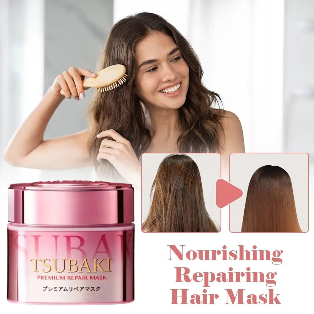 TSUBAKI Premium Repair Mask Salon-Grade Hair Care Deeply Repair Damaged Hair Smoothing And Nourishing Reduce Split And Dry Ends