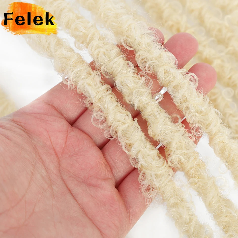 24 36 Inch Pre Looped Butterfly Locs Crochet Hair Extensions Synthetic Distressed Braids For Afro Women Faux Locks Braiding Hair