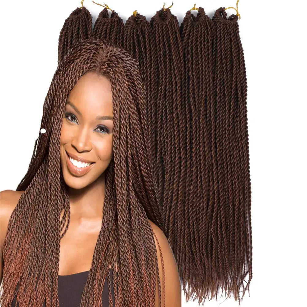 Senegalese Twist Crochet Hair for Women Pre Looped Crochet Braids Micro Twist Crochet Synthetic Hai
