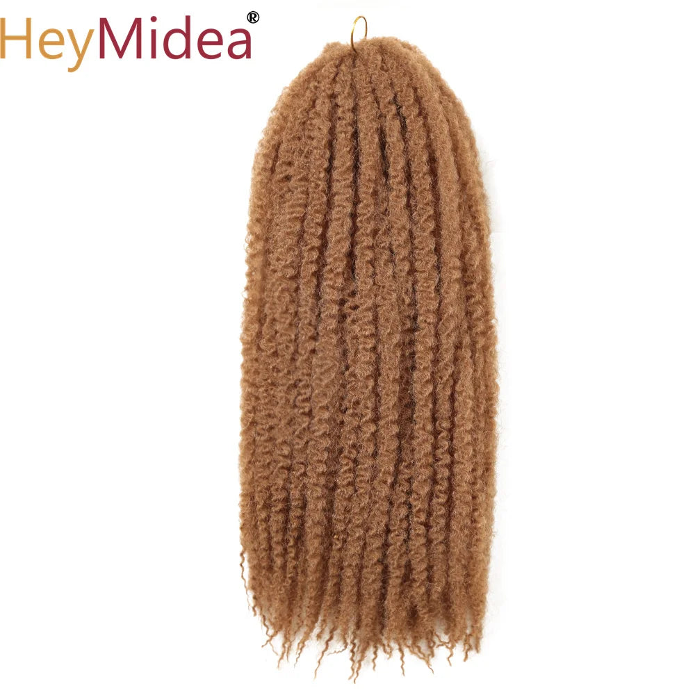 Marley Hair for Twists 18 Inch Long Afro Kinky Marley Braids Hair Kanekalon Synthetic Marley Braiding Hair Extensions Heymidea