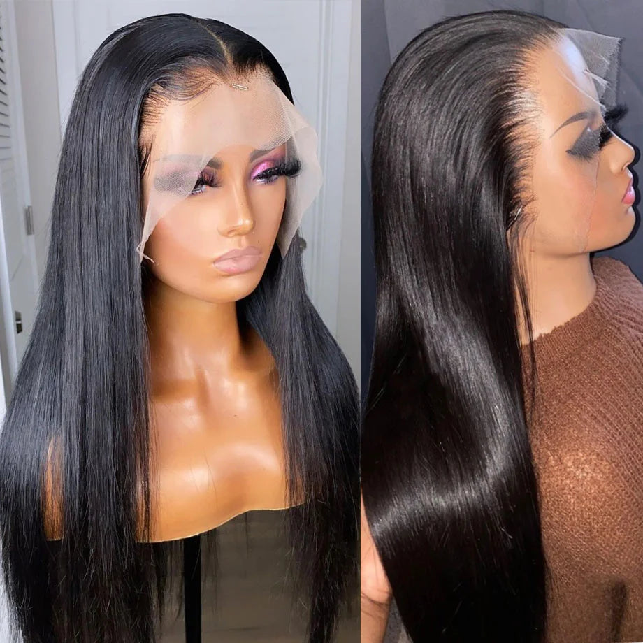 Wear And Go Glueless 13×4 Bone Straight Lace Front Human Hair Wigs Tissage Lace Closure Wigs For Women Perruque Cheveux Humain