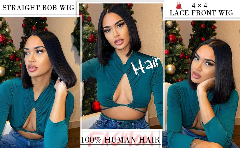 Perruque Ready To Wear Glueless Wigs Brazilian Bone Straight Short Bob Human Hair Wigs Pre Plucked 13x4 HD Transparent Cheap Wig