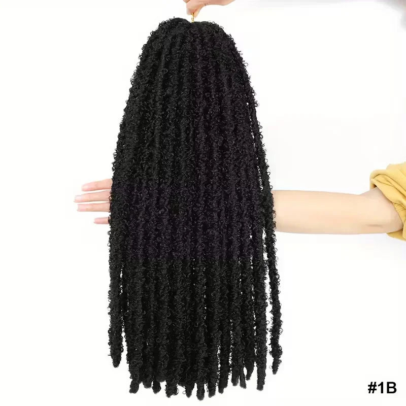 10Strand Butterfly Locs Crochet Hair Extensions 12Inch Faux Locs CrochetBraids Pre Looped Soft Locs Synthetic Curly Braid Strand