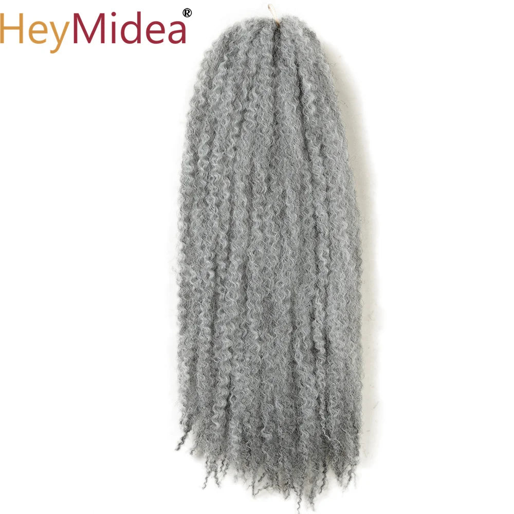 Marley Hair for Twists 18 Inch Long Afro Kinky Marley Braids Hair Kanekalon Synthetic Marley Braiding Hair Extensions Heymidea