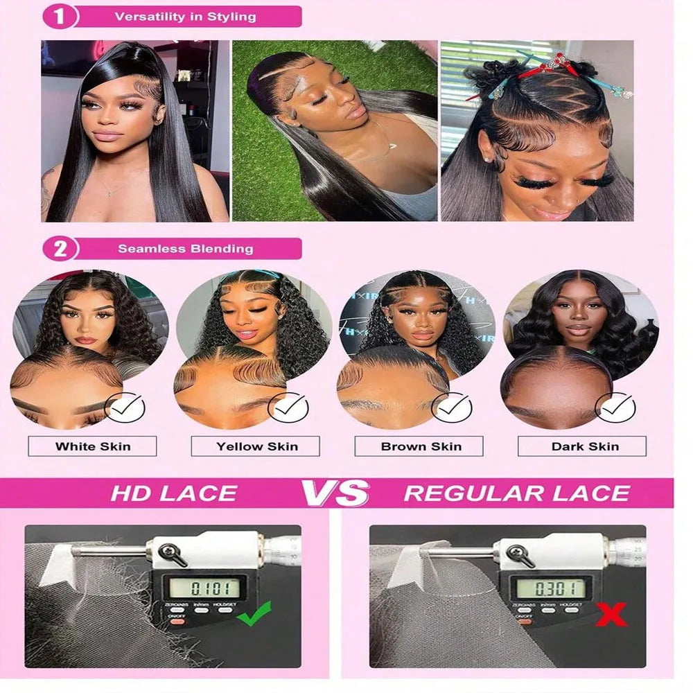 13x4 13x6 HD Transparent Lace Deep Wave Frontal Wig 40-42Inch JerrlyCurly Lace Front HumanHair Wig For Deep Curly Water Wave Wig