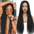 Long Straight Box Braided Wigs 26'' Good Quality Synthetic Twist Braids Wigs Perruque Tresses Africaines Femmes Solde Easy Wear