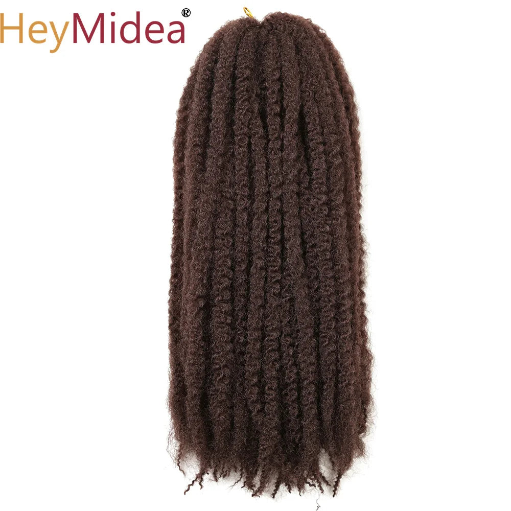 Marley Hair for Twists 18 Inch Long Afro Kinky Marley Braids Hair Kanekalon Synthetic Marley Braiding Hair Extensions Heymidea