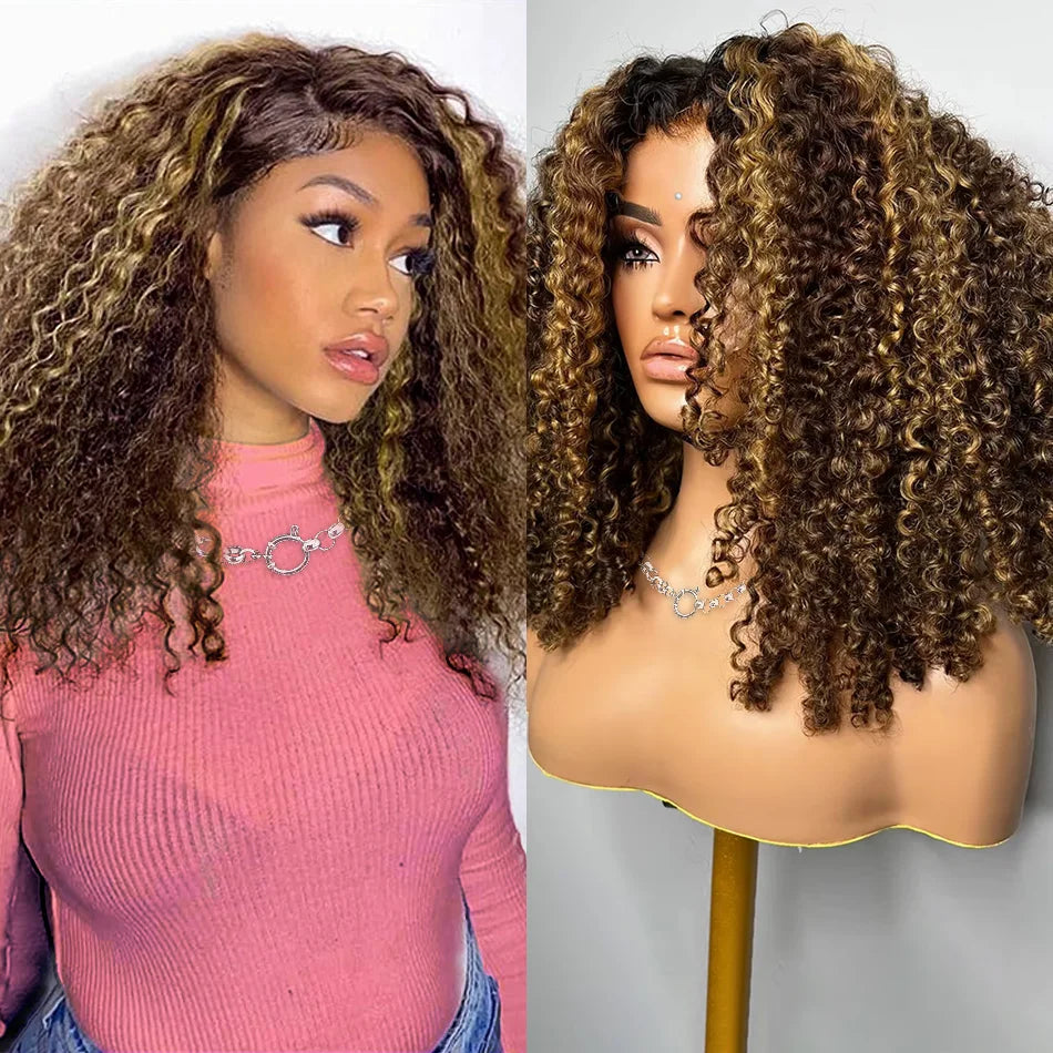 Glueless Lace Wigs Bob Wig Human Hair 100% Deep Wave Short Human Hair Wigs Highlight 5X5 Hd Lace Closure Wig Pre Plucked Pre Cut