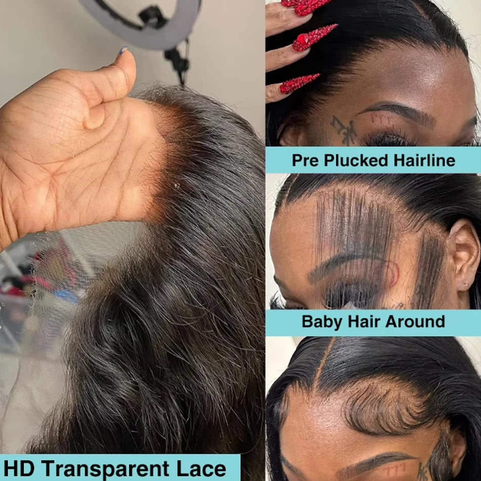 250% Density Straight Wear And Go Glueless Bob Wig For Women Ready To Go Human Hair Wigs 13x4 Lace Closure Wig 100% Human Hair