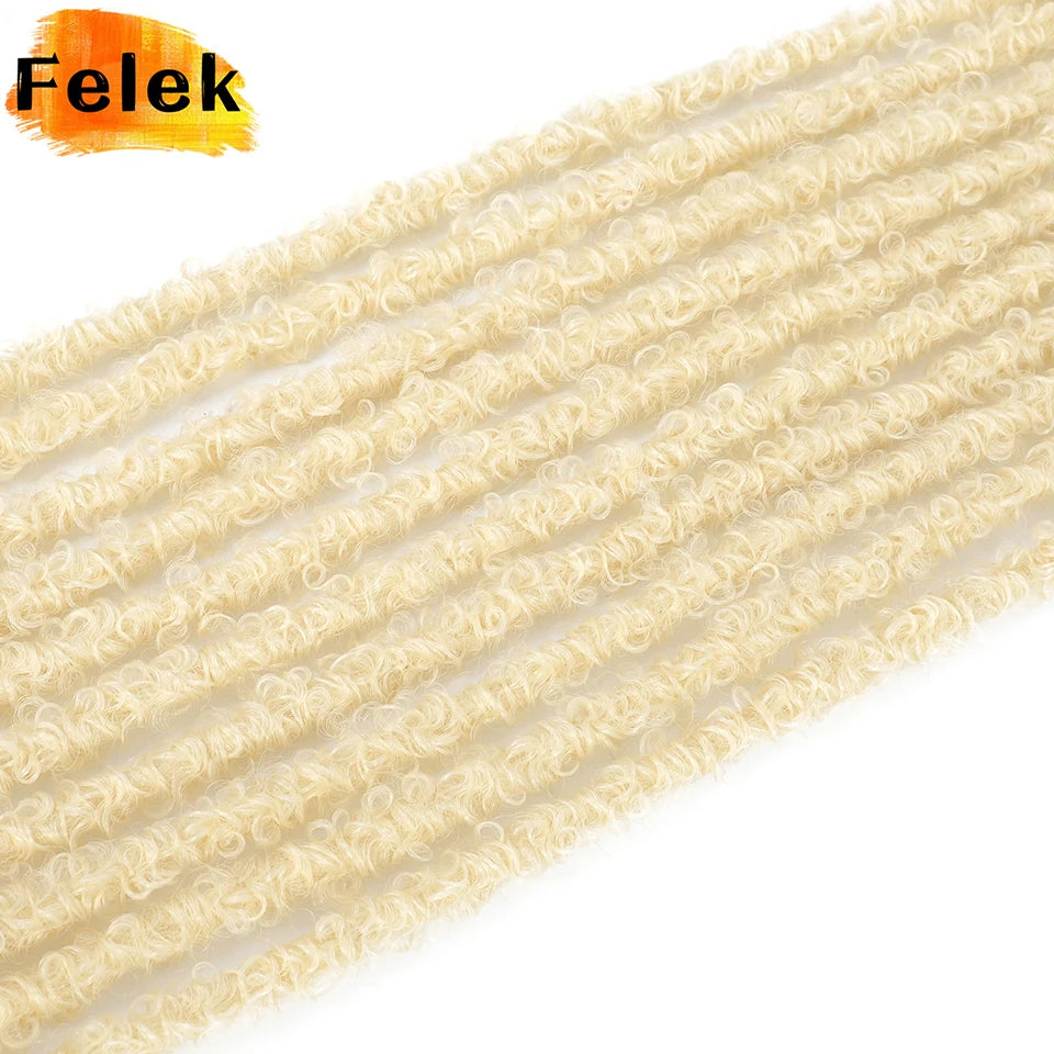 24 36 Inch Pre Looped Butterfly Locs Crochet Hair Extensions Synthetic Distressed Braids For Afro Women Faux Locks Braiding Hair