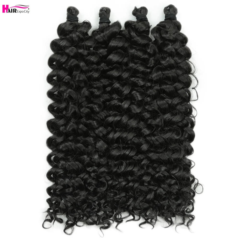 Cherry Curl Hair 10 inch Synthetic Braiding Hair For Women Ombre Brown Kinky Curly Twist Crochet Hair Extension Hair Expo City