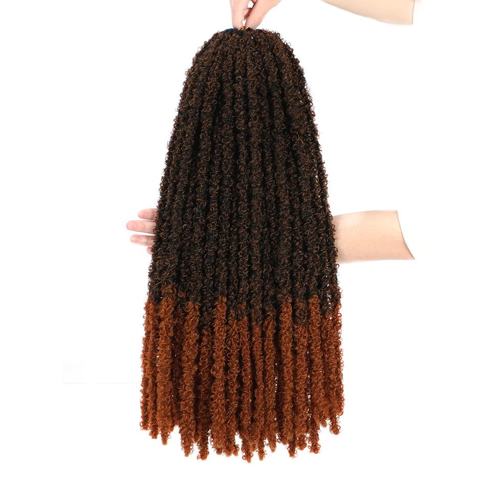 24 36 Inch Pre Looped Butterfly Locs Crochet Hair Extensions Synthetic Distressed Braids For Afro Women Faux Locks Braiding Hair