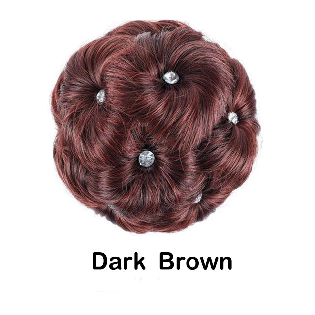 Synthetic Short Donut Curly Claw Hair Chignon Hair Extension Clip in Hairpiece Messy Hair Bun for Women