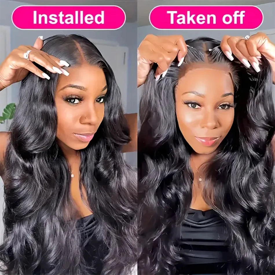 Ready To Wear Glueless Wigs Human Hair Body Wave 13x4 13x6 Lace Front Wig No Glue Pre Cut Lace Frontal Wig For Black Women 220%