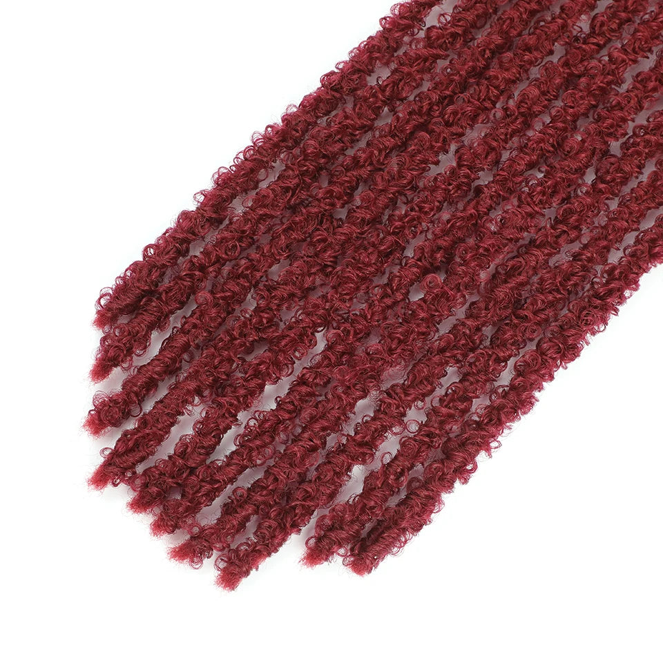 24 36 Inch Pre Looped Butterfly Locs Crochet Hair Extensions Synthetic Distressed Braids For Afro Women Faux Locks Braiding Hair