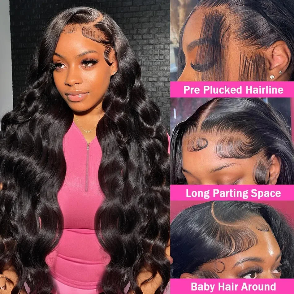 Ready To Wear Glueless Wigs Human Hair Body Wave 13x4 13x6 Lace Front Wig No Glue Pre Cut Lace Frontal Wig For Black Women 220%