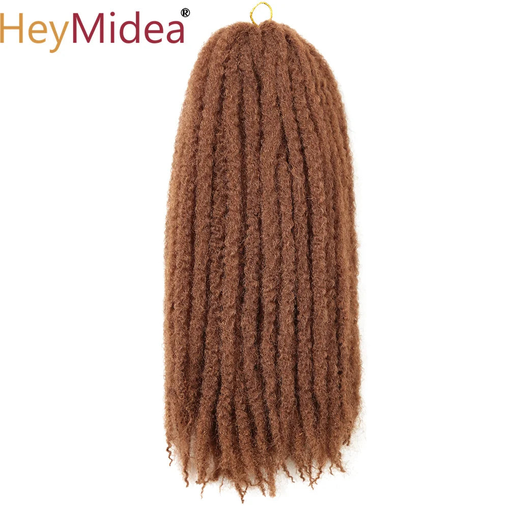 Marley Hair for Twists 18 Inch Long Afro Kinky Marley Braids Hair Kanekalon Synthetic Marley Braiding Hair Extensions Heymidea