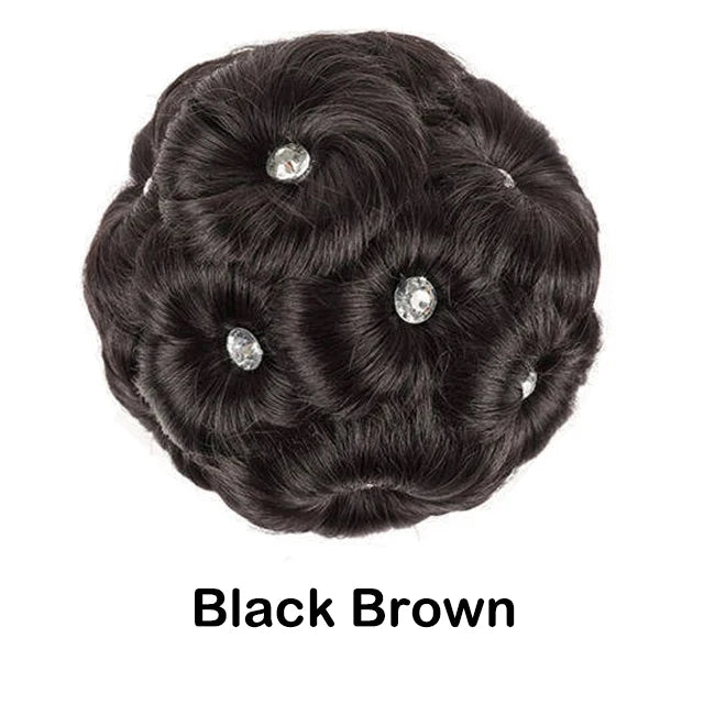 Synthetic Short Donut Curly Claw Hair Chignon Hair Extension Clip in Hairpiece Messy Hair Bun for Women