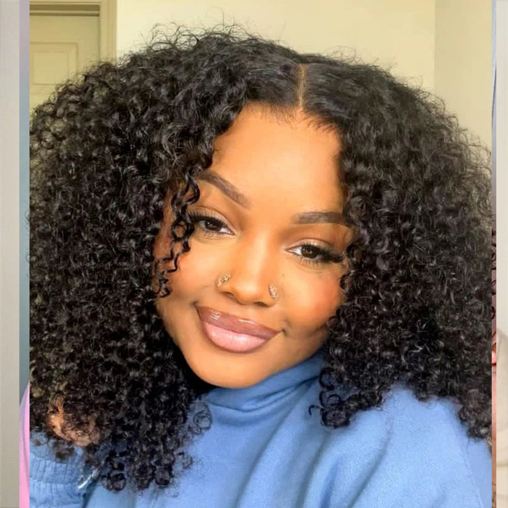Raw Indian Afro Kinky Curly Human Hair Bundles 4B 4C Natural Virgin Curly Soft Real Human Hair Weave Bundle Hair Extension Weft