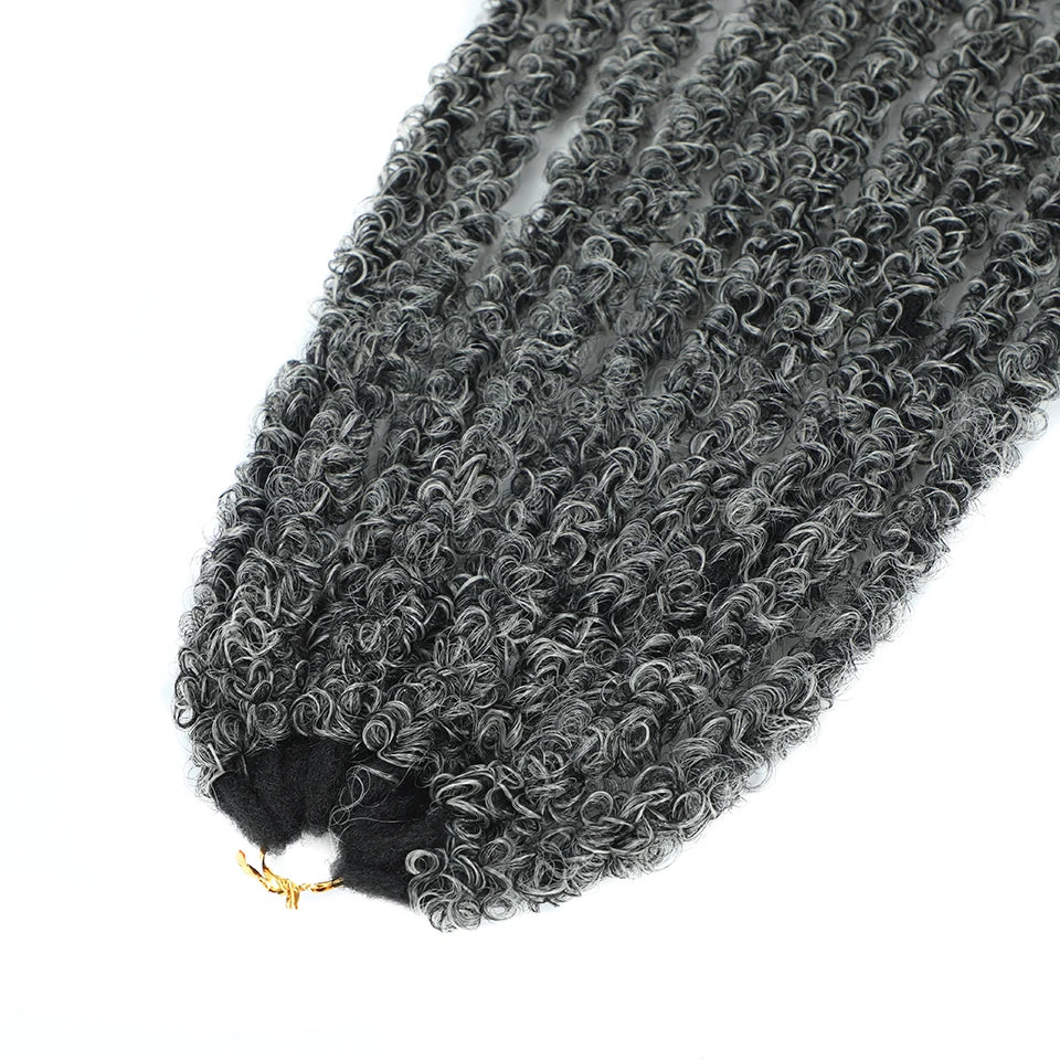 Long Distressed Braids Hair 24 36 Inch Synthetic Pre Looped Butterfly Locs Crochet Braids Extensions For Afro Women Faux Locks