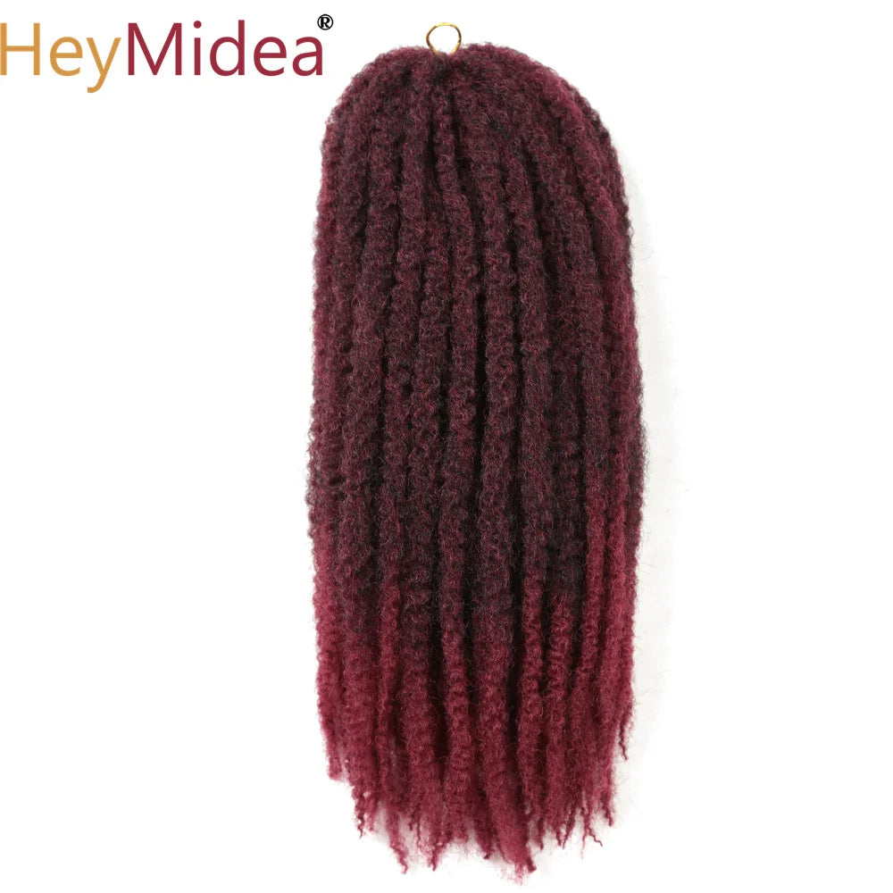Marley Hair for Twists 18 Inch Long Afro Kinky Marley Braids Hair Kanekalon Synthetic Marley Braiding Hair Extensions Heymidea
