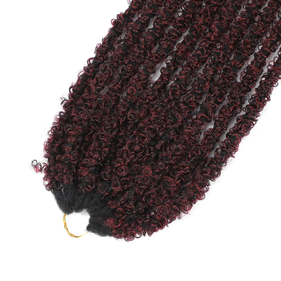 Long Distressed Braids Hair 24 36 Inch Synthetic Pre Looped Butterfly Locs Crochet Braids Extensions For Afro Women Faux Locks