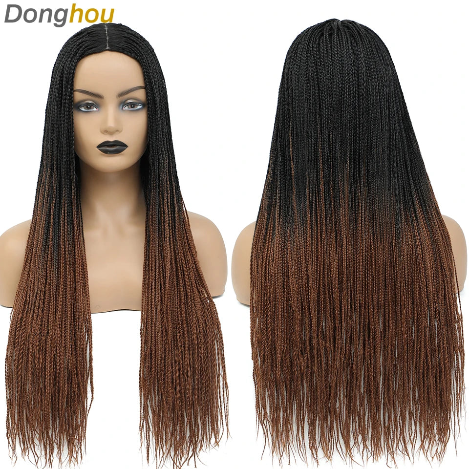 Long Straight Box Braided Wigs 26'' Good Quality Synthetic Twist Braids Wigs Perruque Tresses Africaines Femmes Solde Easy Wear