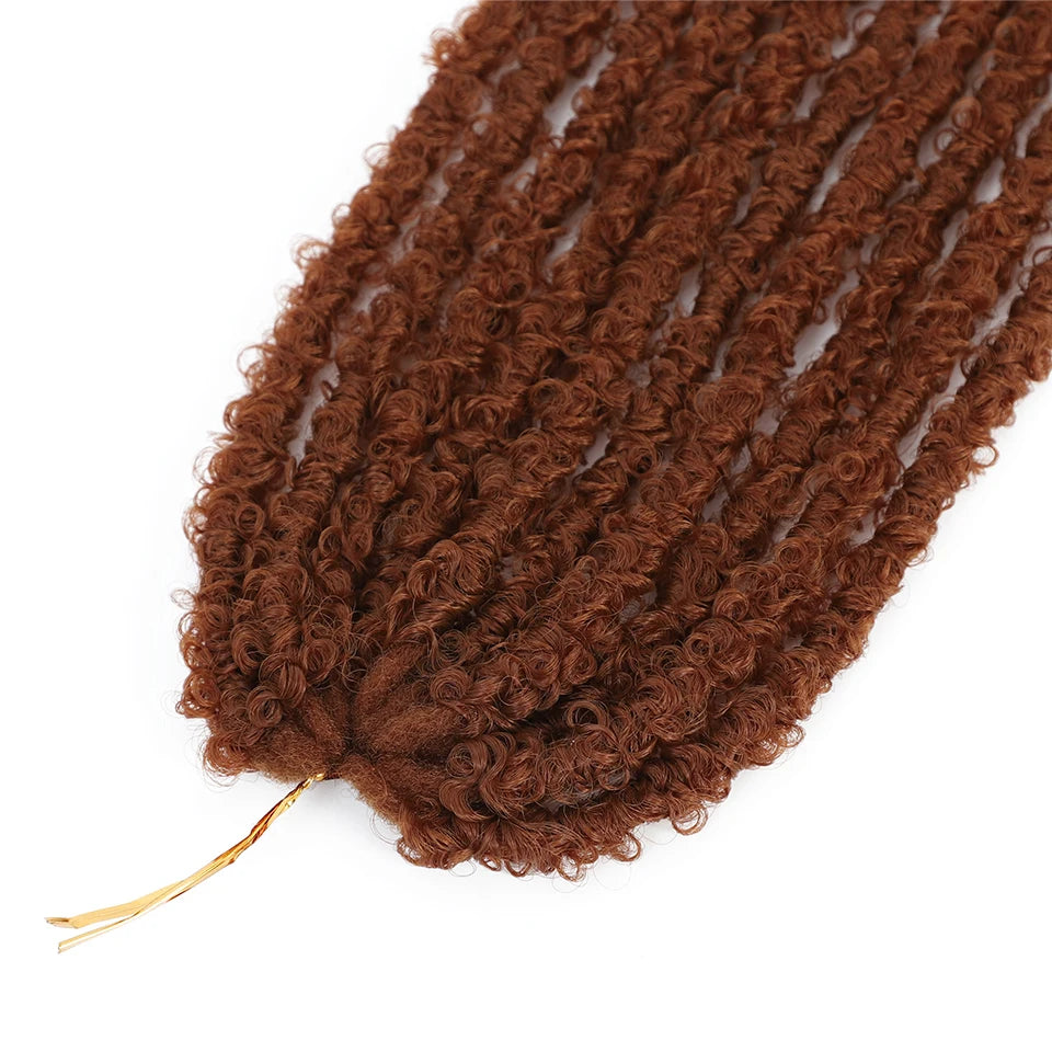 24 36 Inch Pre Looped Butterfly Locs Crochet Hair Extensions Synthetic Distressed Braids For Afro Women Faux Locks Braiding Hair